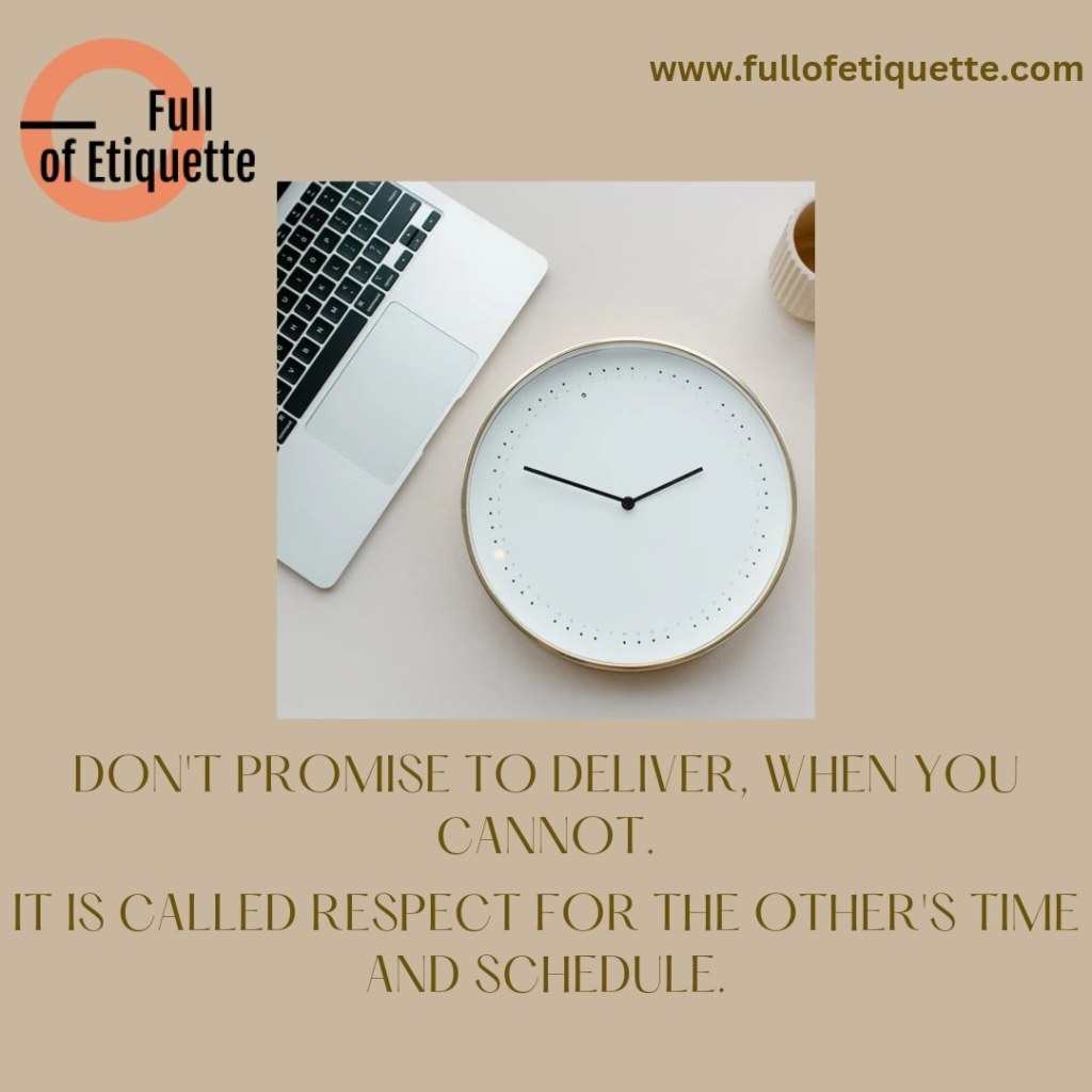 Respect for Schedules and Time of&nbsp;Others